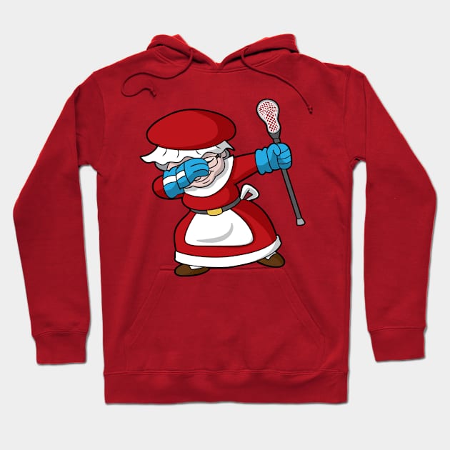 Lacrosse LAX Mrs Claus Christmas Hoodie by E